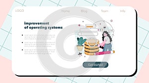 Programming web banner or landing page. Coding, testing and writing