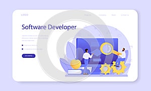 Programming web banner or landing page. Idea of working