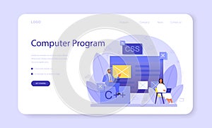 Programming web banner or landing page. Idea of working