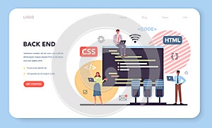 Programming web banner or landing page. Idea of working
