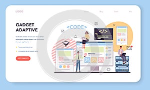 Programming web banner or landing page. Idea of working