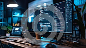 The Programming Workstation Setup.AI generated image