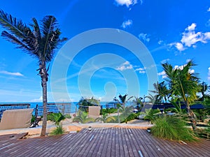 Progreso is a Mexican port city on the Yucatan Peninsula with its iconic arched pier and famous boardwalk photo