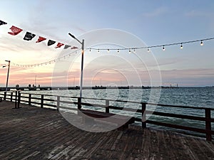 Progreso is a Mexican port city on the Yucatan Peninsula with its iconic arched pier and famous boardwalk photo