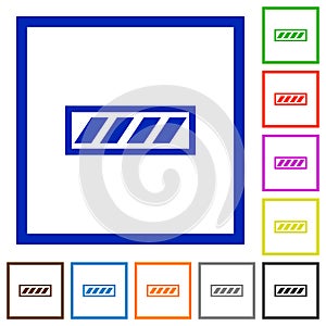 Progress bar flat icons in frames
