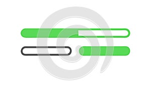 Progress bar icon vector showing completion level or status, vector design Generative AI