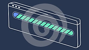 Progress Bar Indicator with Loading Status, Digital Display, vector design Generative AI