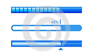 progress bar load download iset cons update and upgrade concept. Vector illusration isolated web element