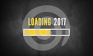 Progress bar showing loading of 2017