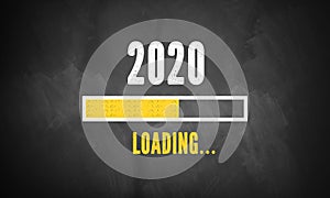 Progress bar showing loading of 2020