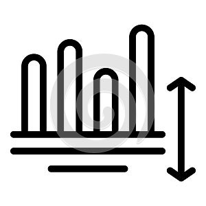 Progress business chart icon, outline style
