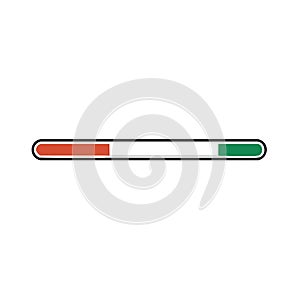 Progress Indicator Bar Completion Loading Green and Red Progress