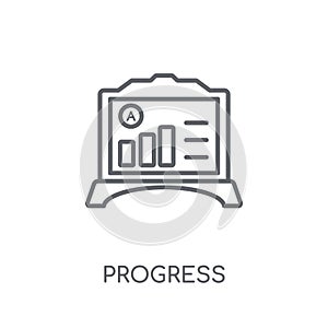 Progress linear icon. Modern outline Progress logo concept on wh