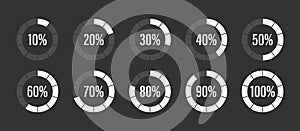 Progress load set loader. Vector progress loading bar set. Vector isolated