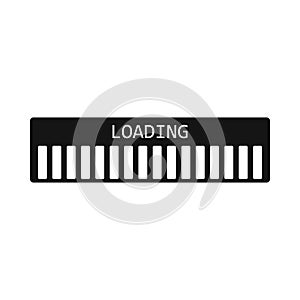 Progress loading bar icon, simple style