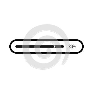 Progress loading bar icon, simple style