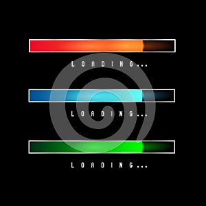Progress loading bar set collection for mobile apps and web preloaded