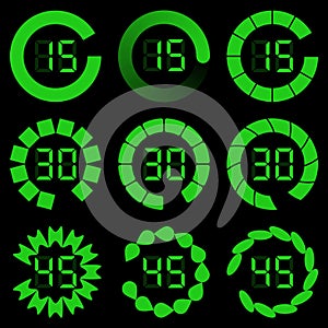 Progress loading bar. Set of indicators