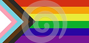 Progress Pride flag of Australia. Illustration of Australian Progress Pride flag