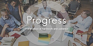 Progress Product Hardwork Patience Graphic Concept