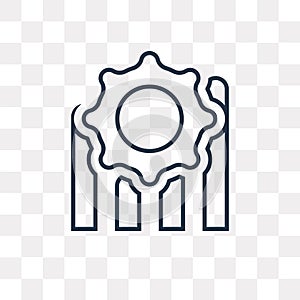 Progress vector icon isolated on transparent background, linear