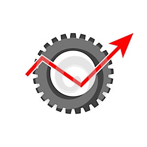 Progress vector icon on white isolated background. Layers grouped for easy editing illustration.