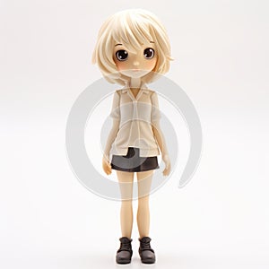 Progressive Academia Doll: Blonde Hair, Black Skirt, Manga Style Figurine