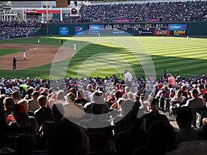 A sunny view at Progressive Field in Cleveland, Ohio - USA - OHIO