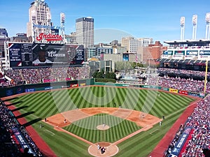 Progressive Field on a sunny Sunday in Cleveland - OHIO - USA - MLB