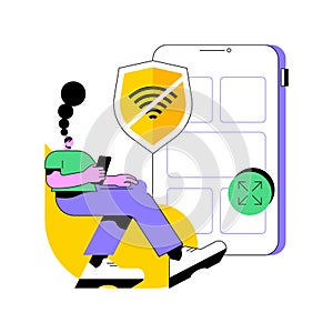 Progressive web app abstract concept vector illustration.