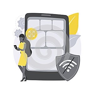 Progressive web app abstract concept vector illustration.