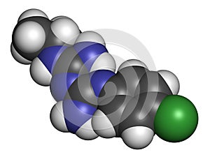 Proguanil prophylactic malaria drug molecule.