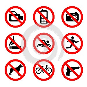 Prohibit sign vector photo