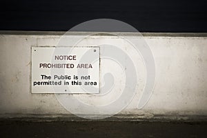 Prohibited area photo