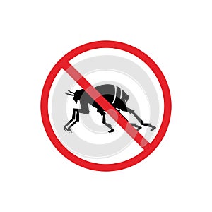 prohibited and dangerous signs. flea danger. photo