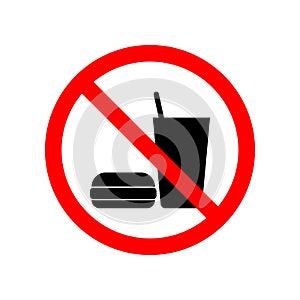 prohibited fast food icon. Element of ptohibited sign for mobile concept and web apps. Sign of prohibited fast food icon can be