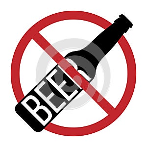 Prohibited No Stop Sign. No alcohol