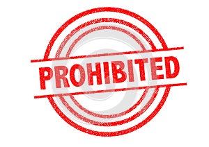PROHIBITED Rubber Stamp
