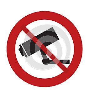 prohibited sign road camera surveillance security