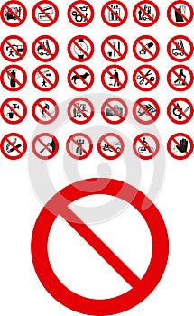 Prohibited signs