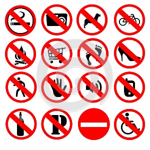 Prohibited signs