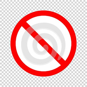 Prohibiting sign vector Icon . Vector illustration