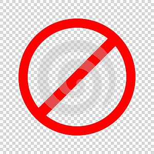 Prohibiting sign vector Icon . Vector illustration