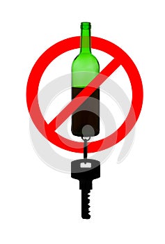 Prohibiting symbol of drunk driving