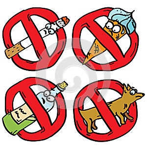 Prohibition doodles signs