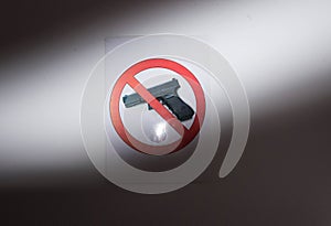 a prohibition of firearms sign
