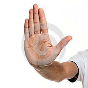 Prohibition Hand Gesture Icon photo