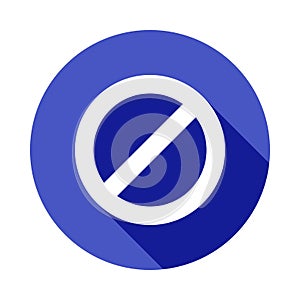 prohibition icon in Flat long shadow style