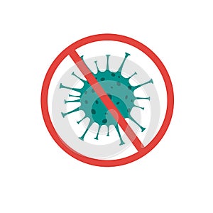 Prohibition icon shape. biological hazard risk logo symbol