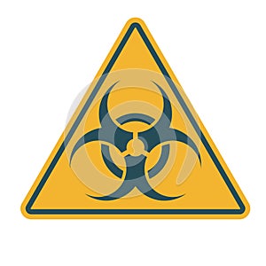 Prohibition icon shape. biological hazard risk logo symbol